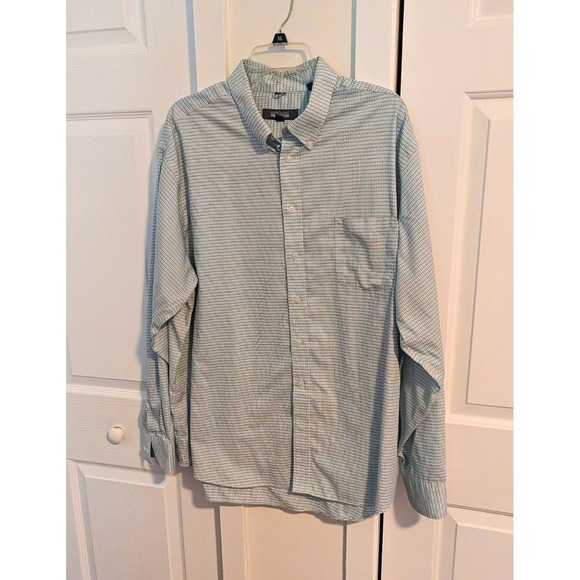 Kenneth Cole Reaction Other - Kenneth Cole Reaction Non-Iron Dress Shirt 2XL 18.5 36/37 Blue White Check